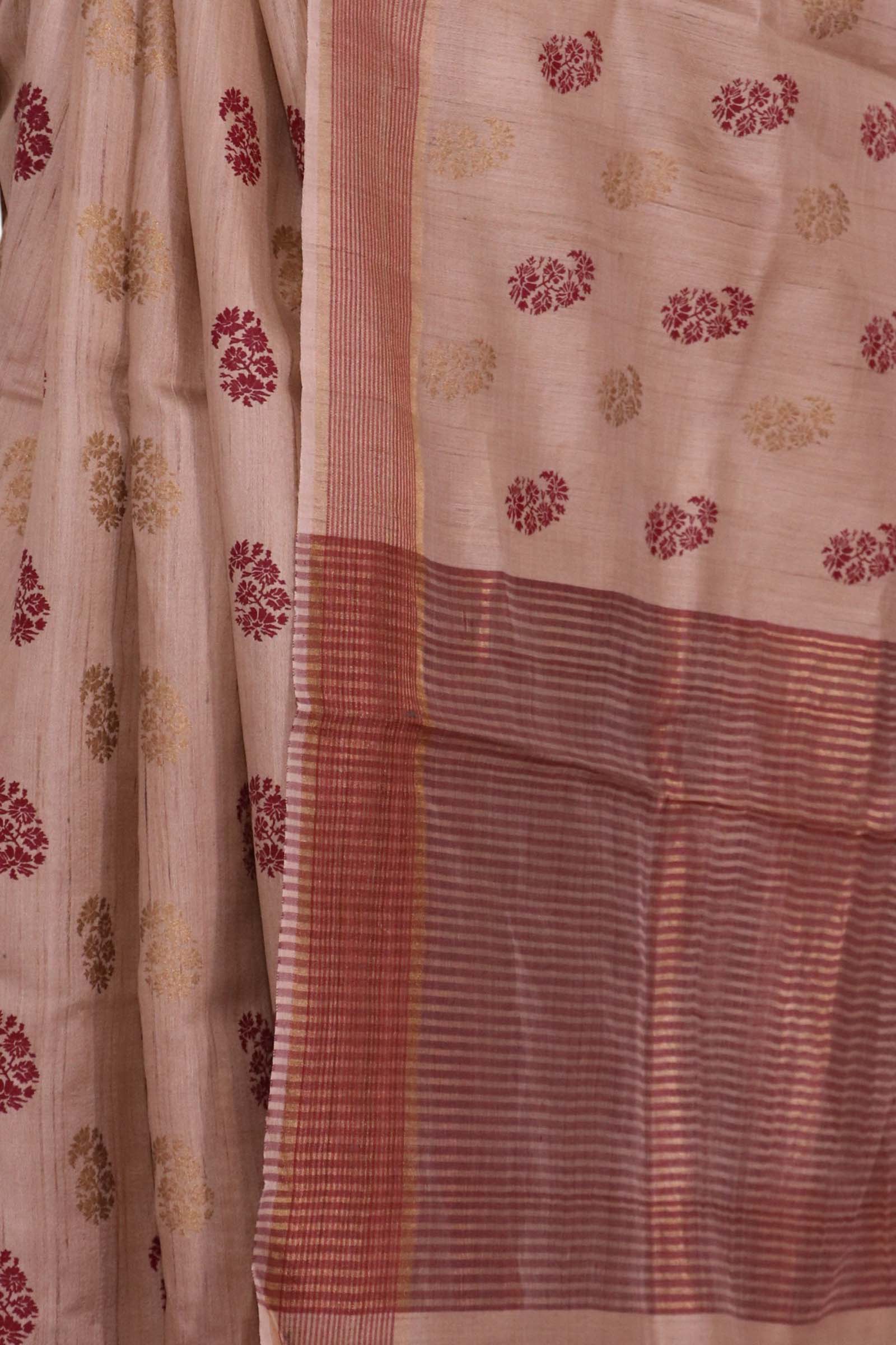 Handloom Pure Tussar Silk Saree AL203720